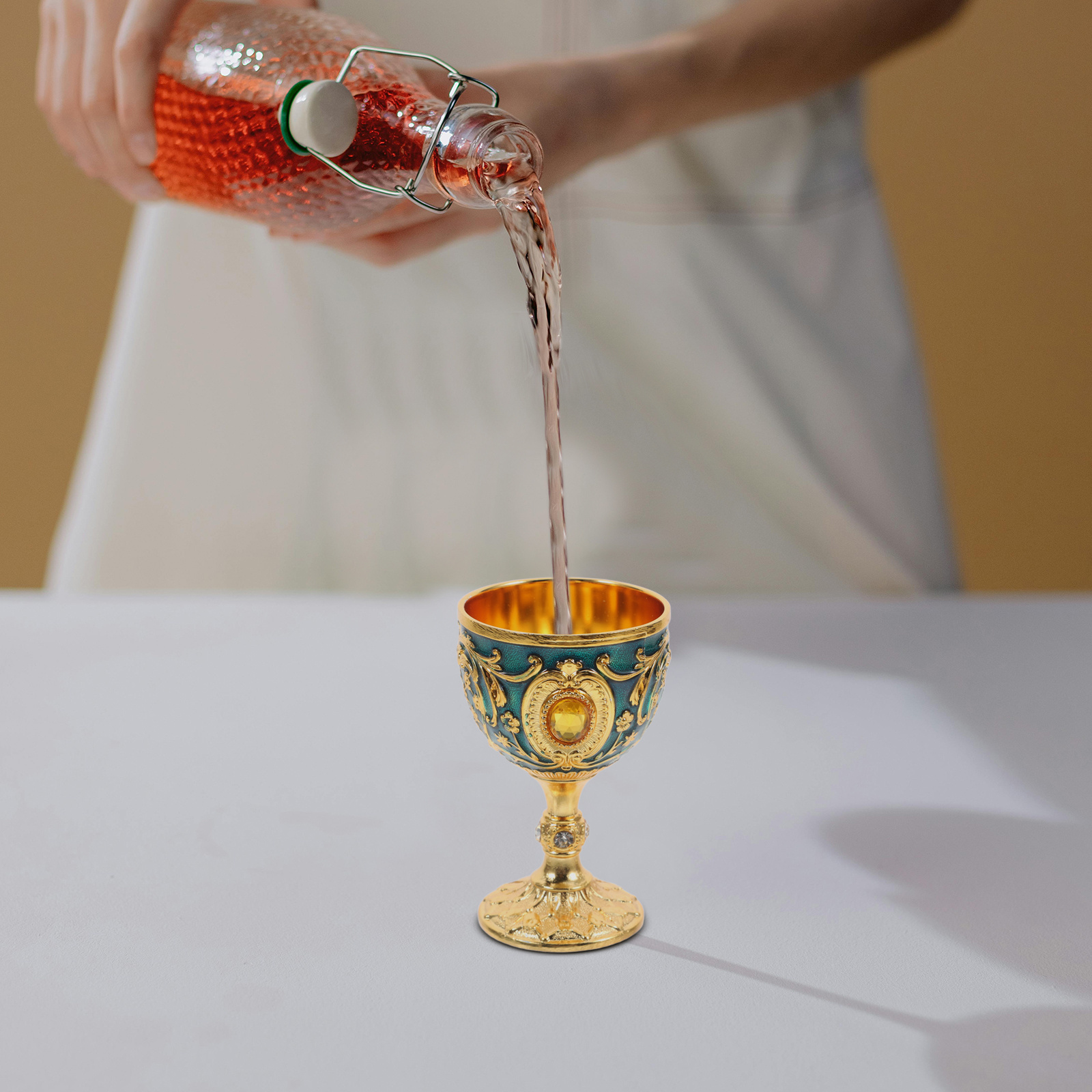 Gold Chalice Cup Retro Vintage - Old Fashioned Glass review and price